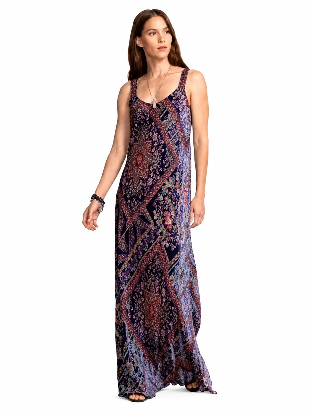 NWT Johnny Was Omo Burnout Peony Maxi Dress